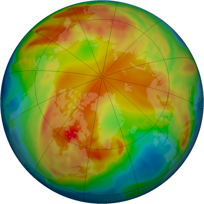 Arctic ozone map for 03 February 2013